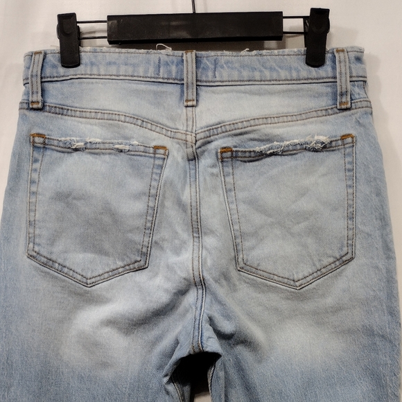 Abercrombie & Fitch Distressed High Rise Mom Jeans Women's 4 Blue Boho Retro Y2K - Picture 7 of 8